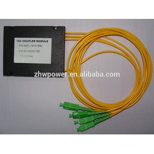 SC APC 1X2 PLC Singlemode Fibra óptica divisor, 1X32 divisor de fibra óptica, FBT acoplador óptico